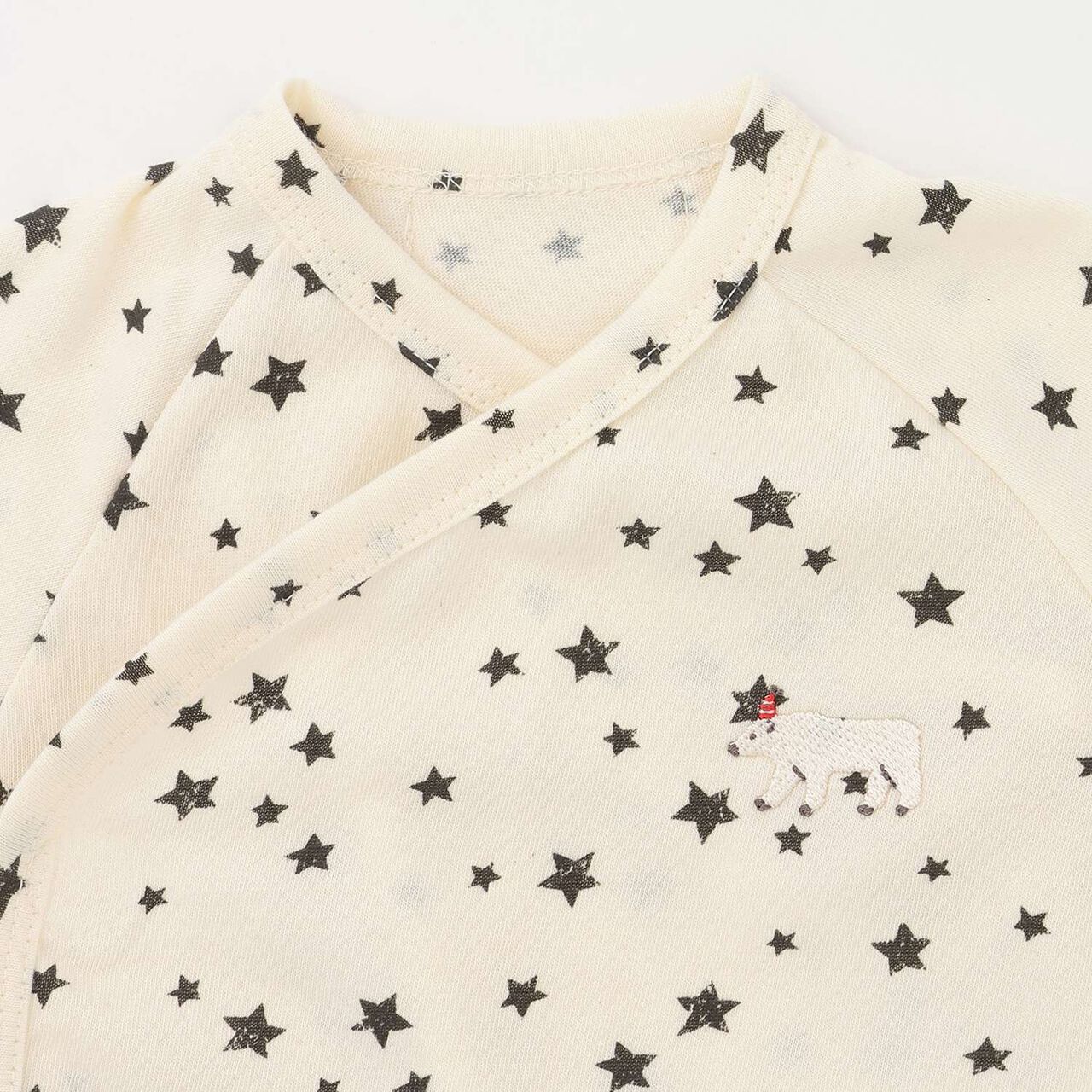 Organic Star Newborn Wear [Made in Japan],Pearl white, large image number 2