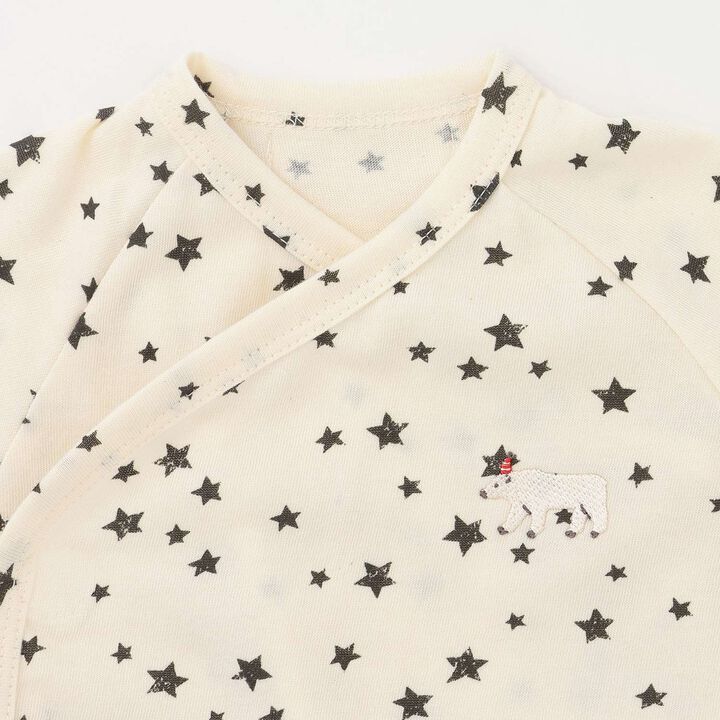 Organic Star Newborn Wear [Made in Japan],Pearl white, medium image number 2