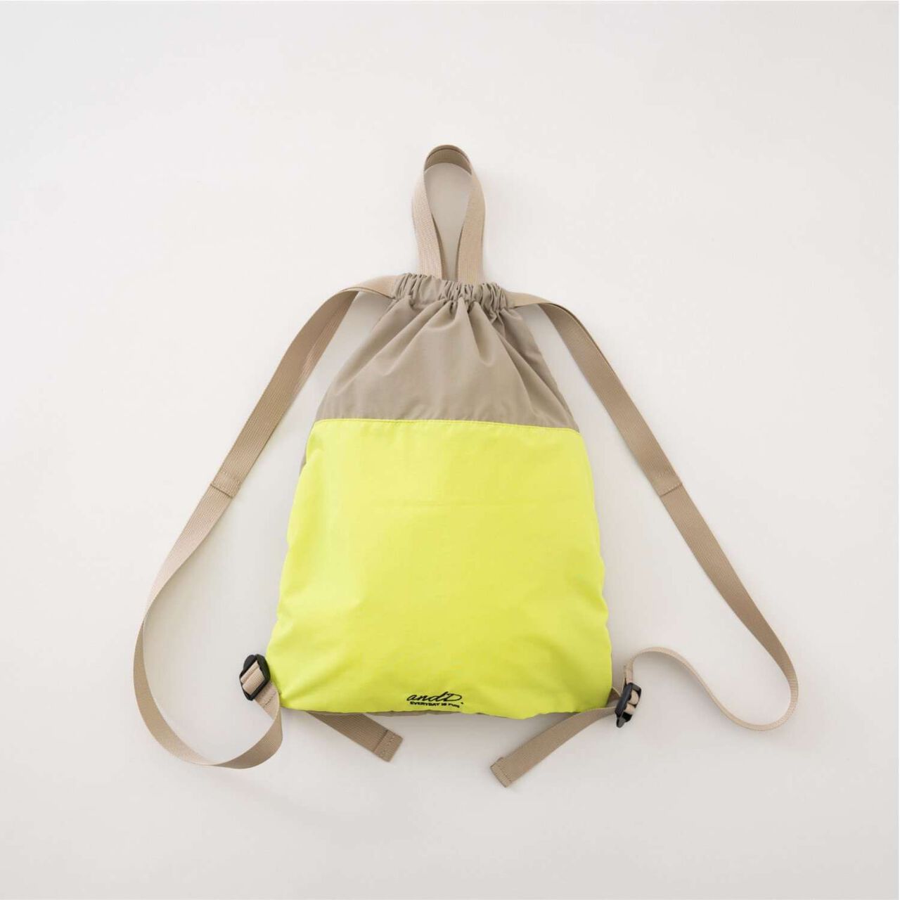 Water-Repellent Bi-Color Knapsack with Handle,Beige, large image number 0