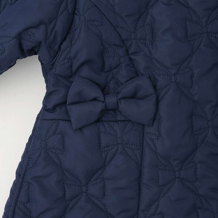 Ribbon Quilted Bomber Jacket,Light blue, medium image number 9