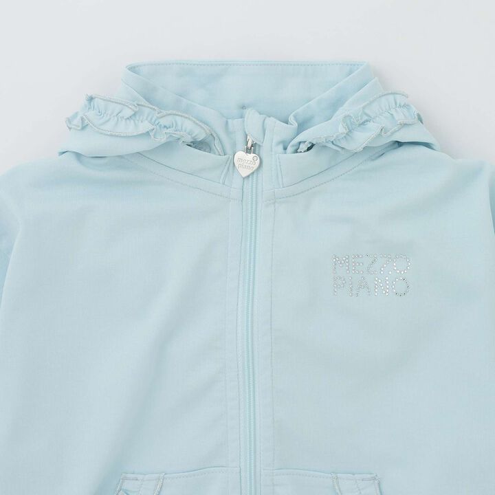 Heat Shielding Frill Zip Parka,Blue gray, medium image number 2