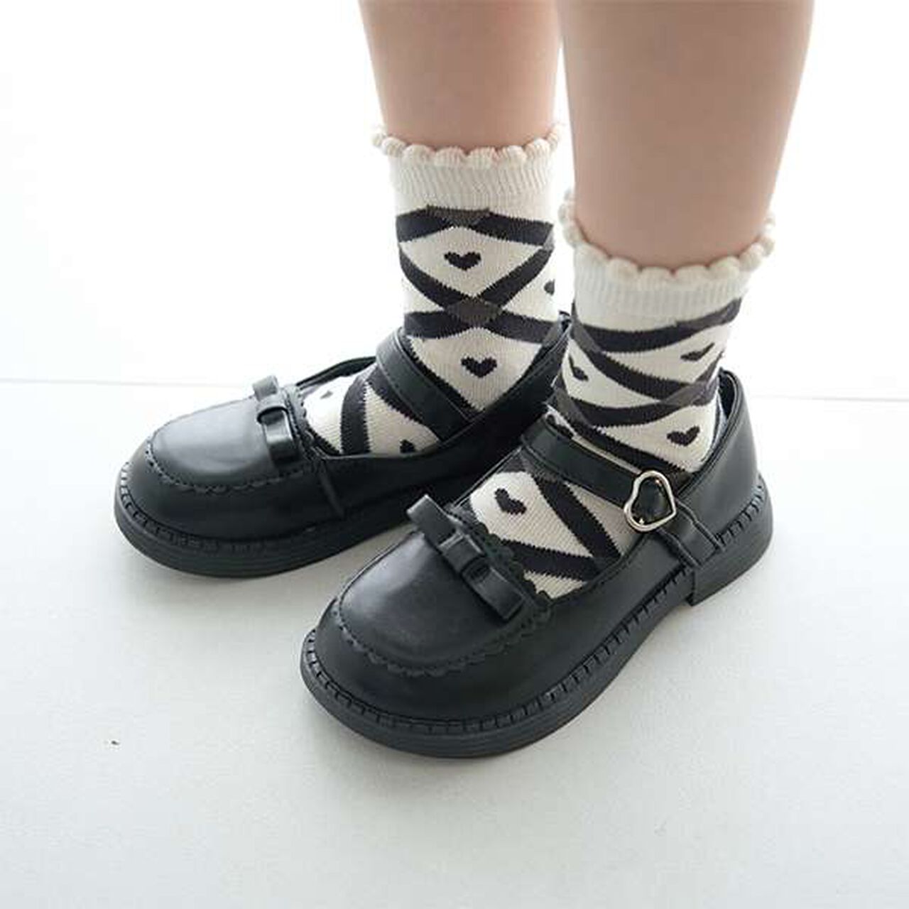 Ribbon Strap Shoes,Black, large image number 0