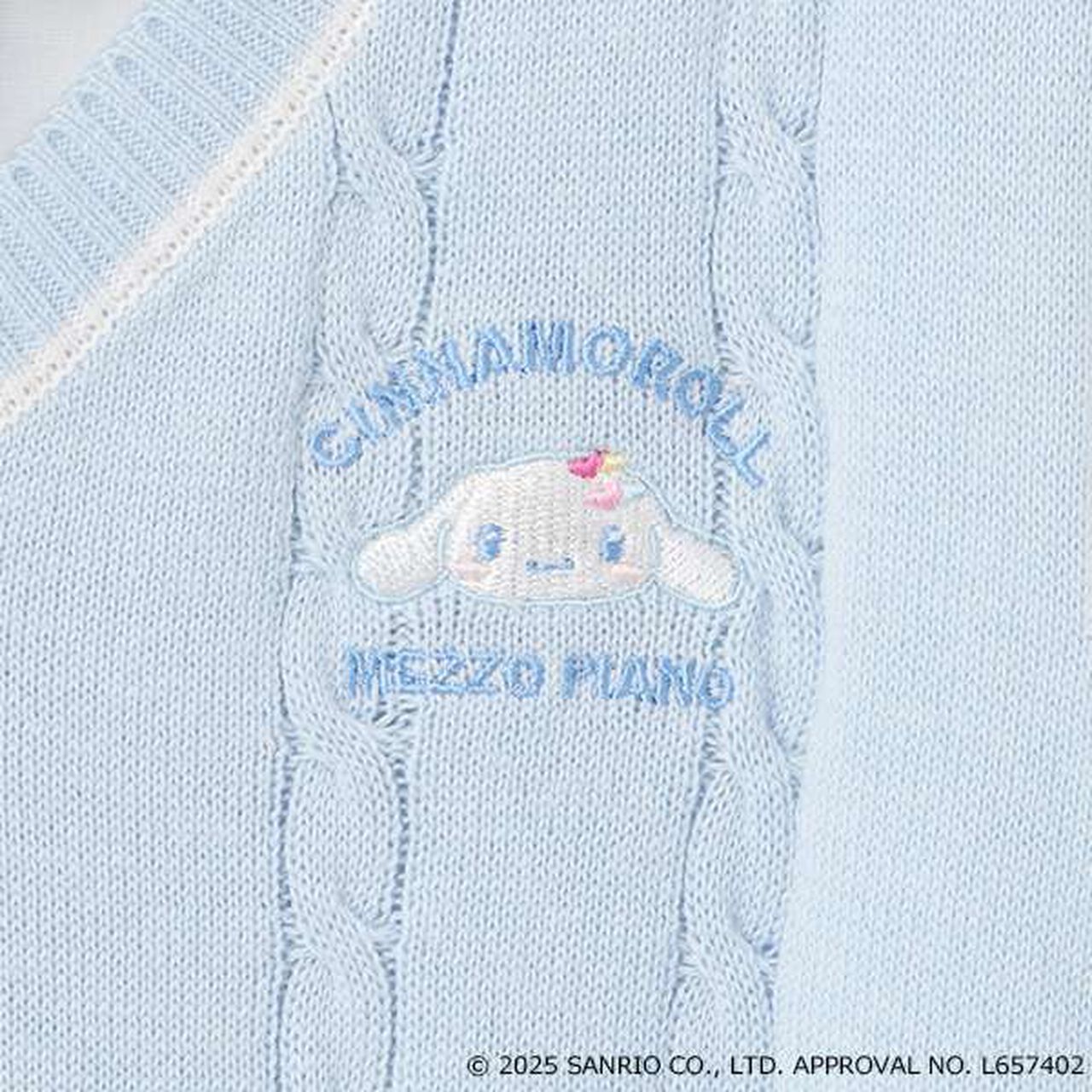 [My Melody & Cinnamoroll] Best & Blouse Set,Sax blue, large image number 15