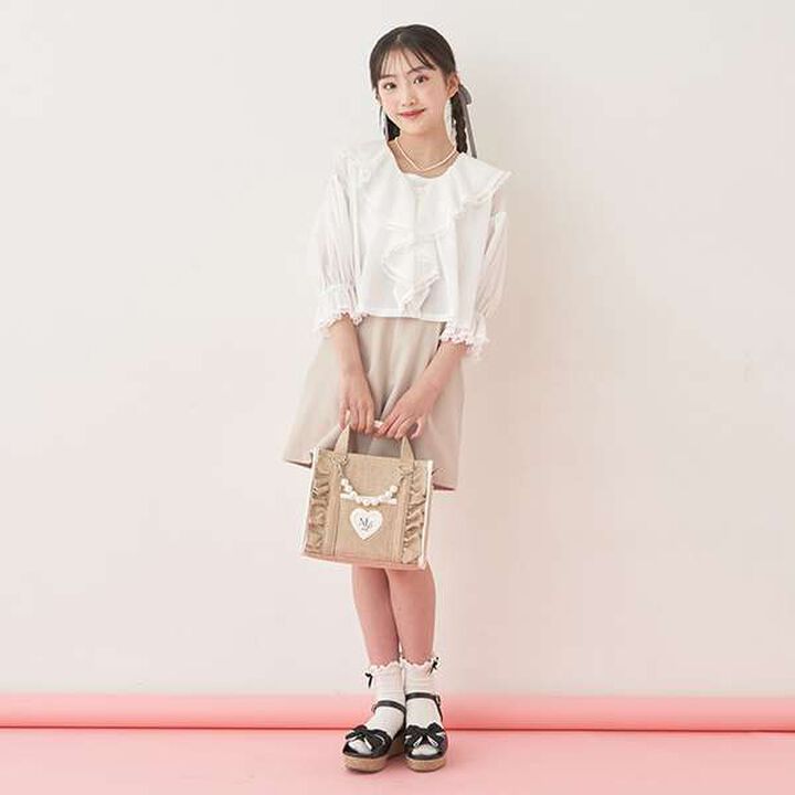 Frill Sailor Blouse & Tank Top Set,Sax blue, medium image number 8