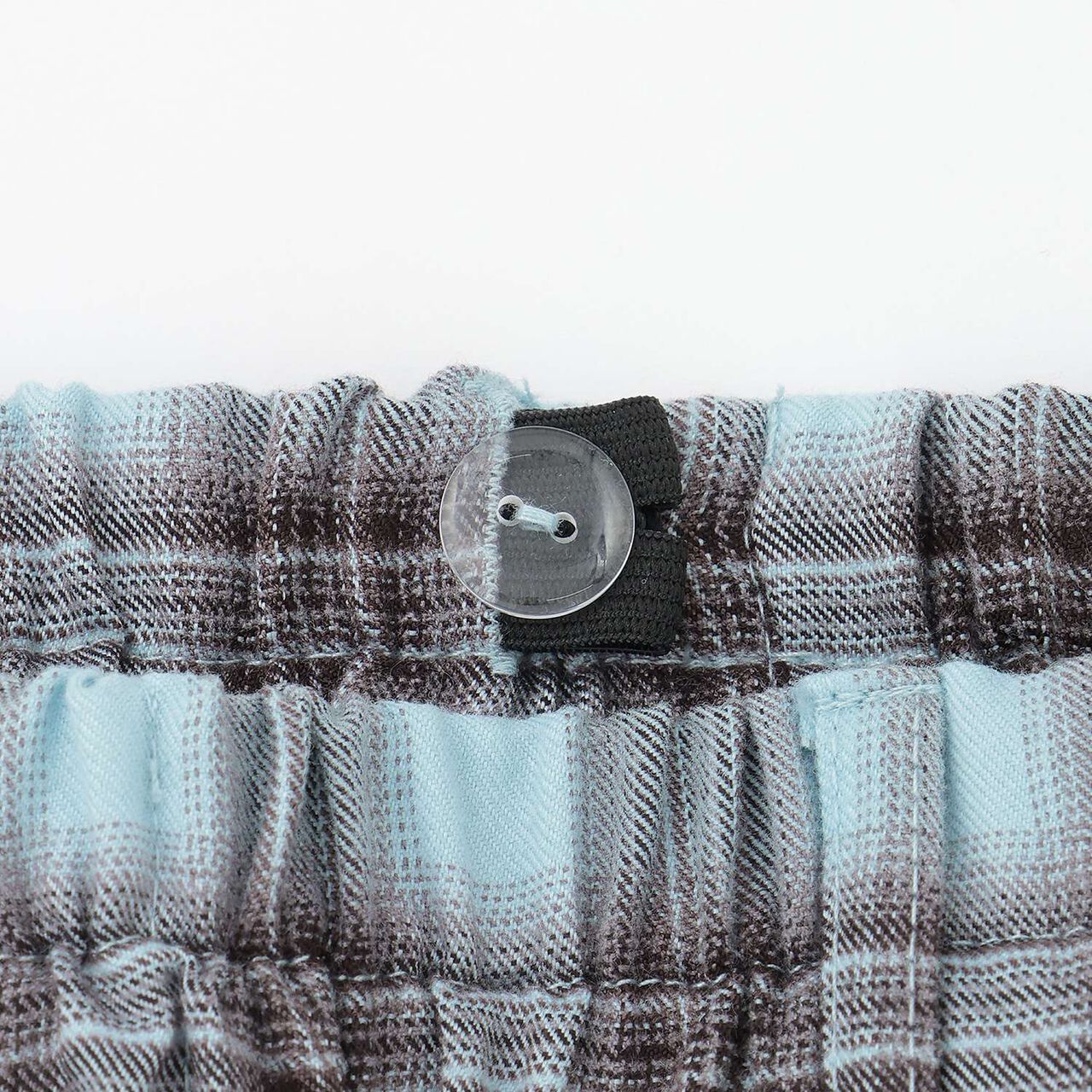 [LTXC] Checkered Wrap-Around Hem Culottes,Black, large image number 13