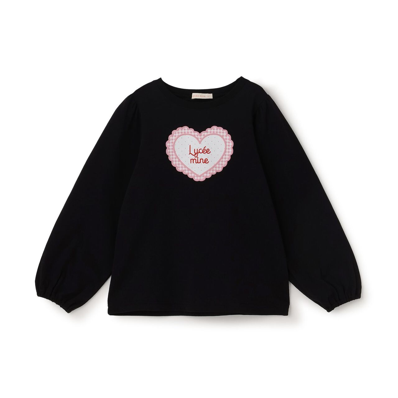 Quick-Dry UV Heart Print Puff Sleeve T-Shirt [Lycee Mine Ballet Series],Lavender, large image number 4