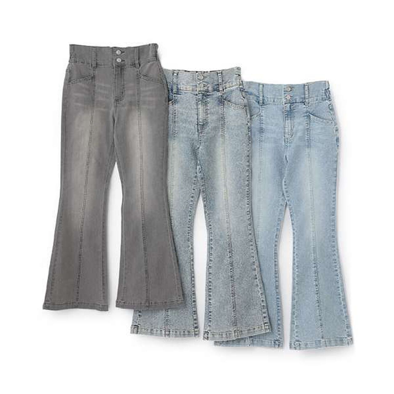 [Cool Touch] Style-Up Flare Denim,Blue, large image number 16