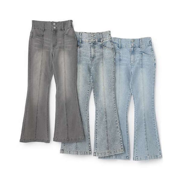 [Cool Touch] Style-Up Flare Denim,Blue, medium image number 16