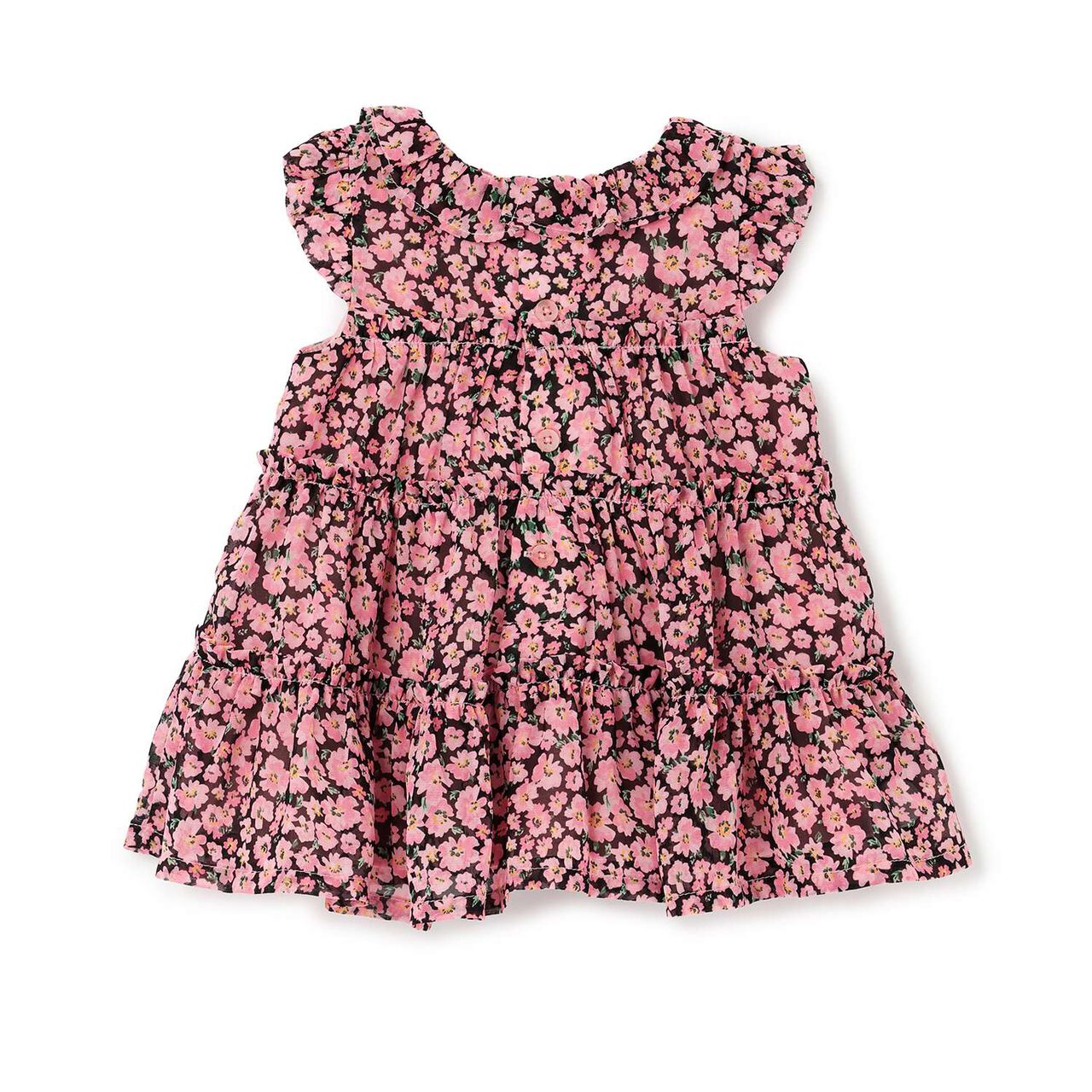 Petite Flower Tiered Tunic,Cream, large image number 1
