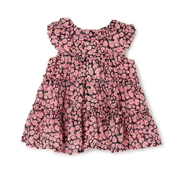 Petite Flower Tiered Tunic,Cream, medium image number 1
