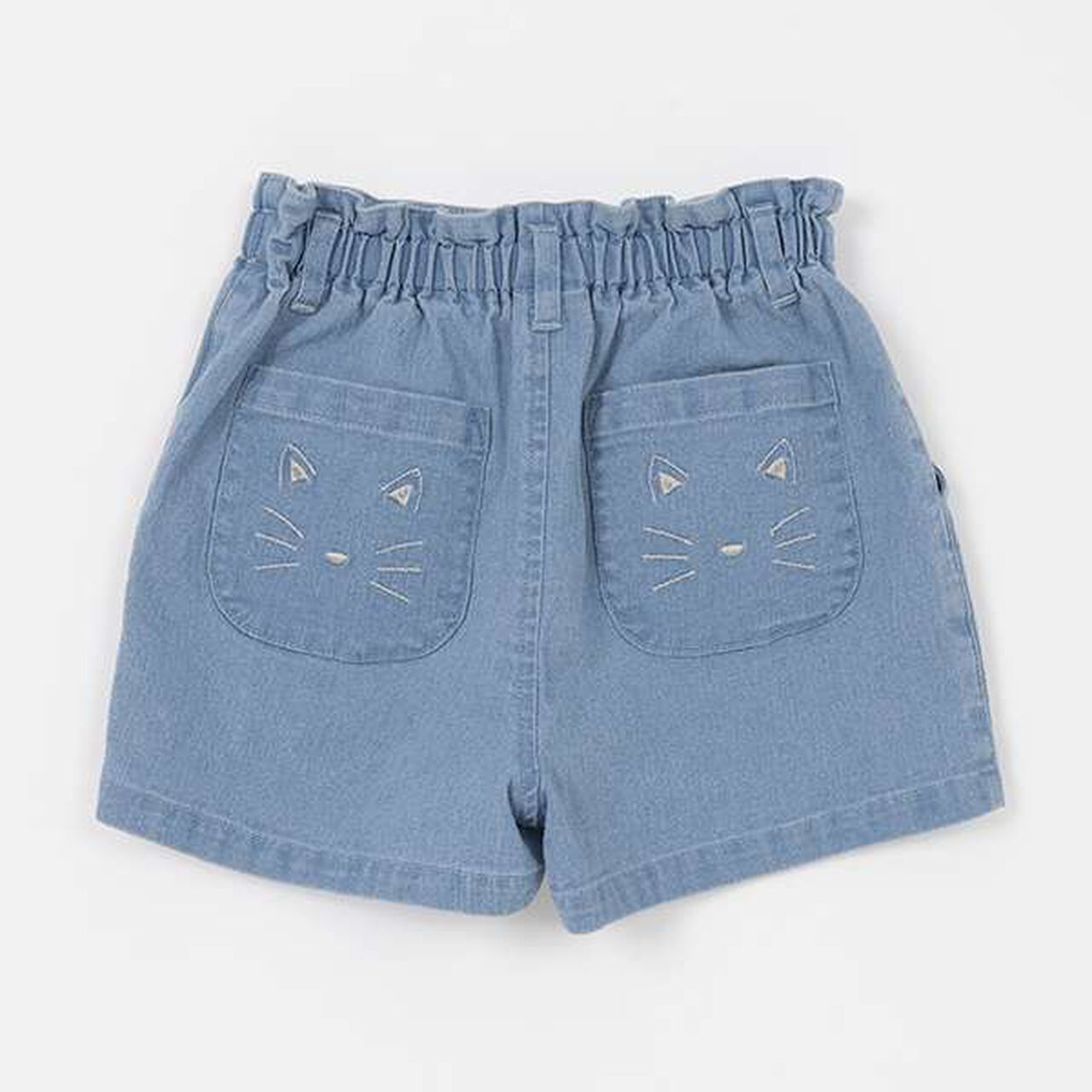 Cat Embroidered Shorts (Kids),Ivory, large image number 4