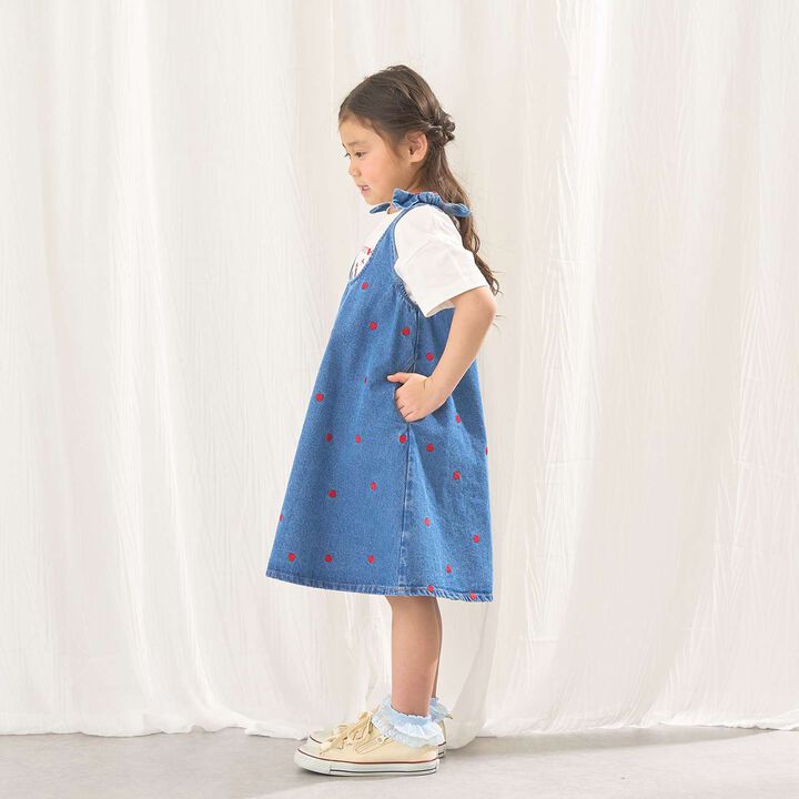 [Tomodeni] Assorted Embroidered All-Over Pattern Flare One-Piece Dress,Blue, medium image number 14