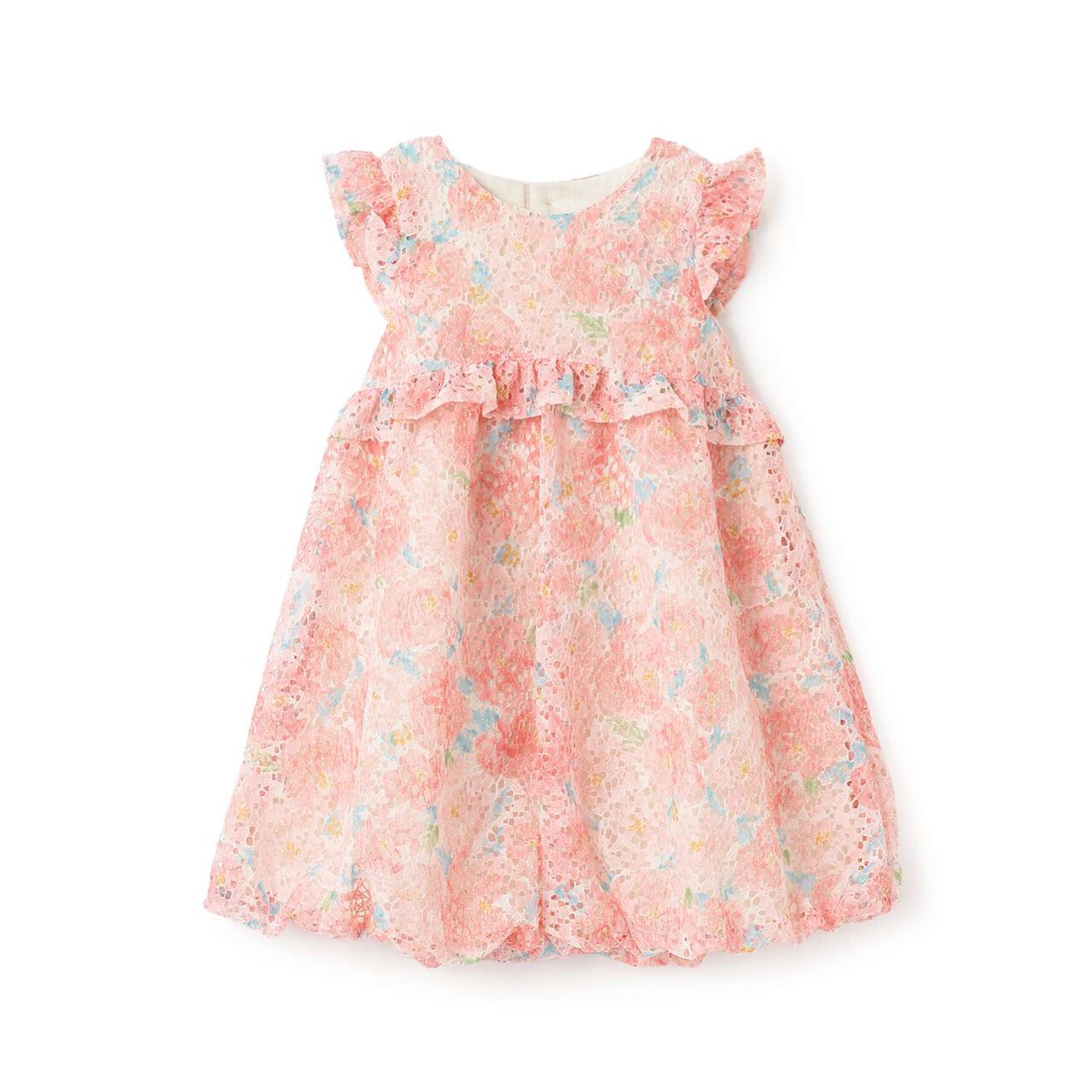 Floral Lace One-Piece Dress,Pink, large image number 0