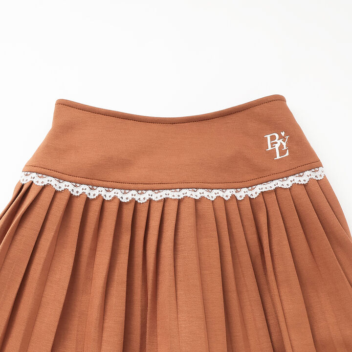 Tiered Pleated Skirt,Green, medium image number 12