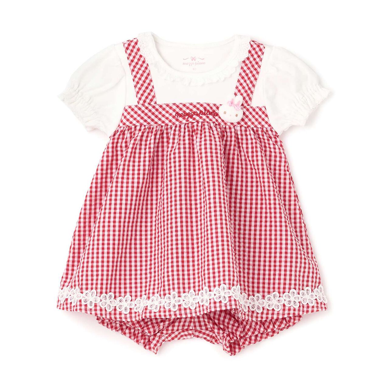 Gingham Tunic & Bloomers Set with Bunny Mascot | Narumiya Official ...