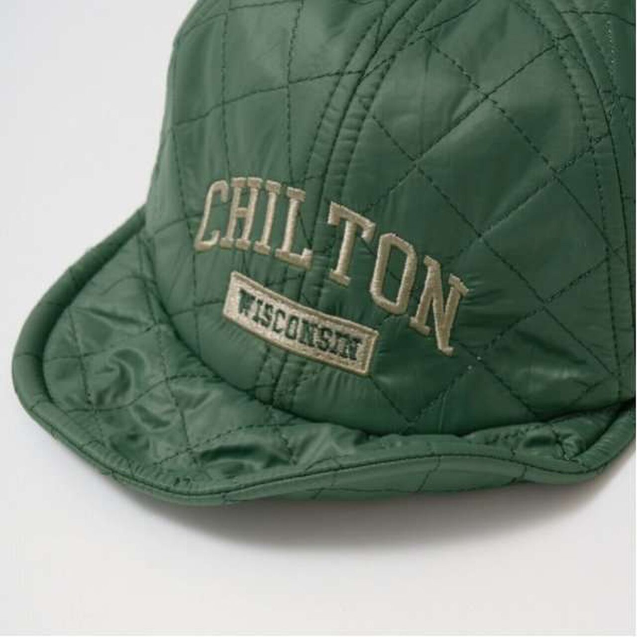 Quilted Embroidered Cap,Blue, large image number 9