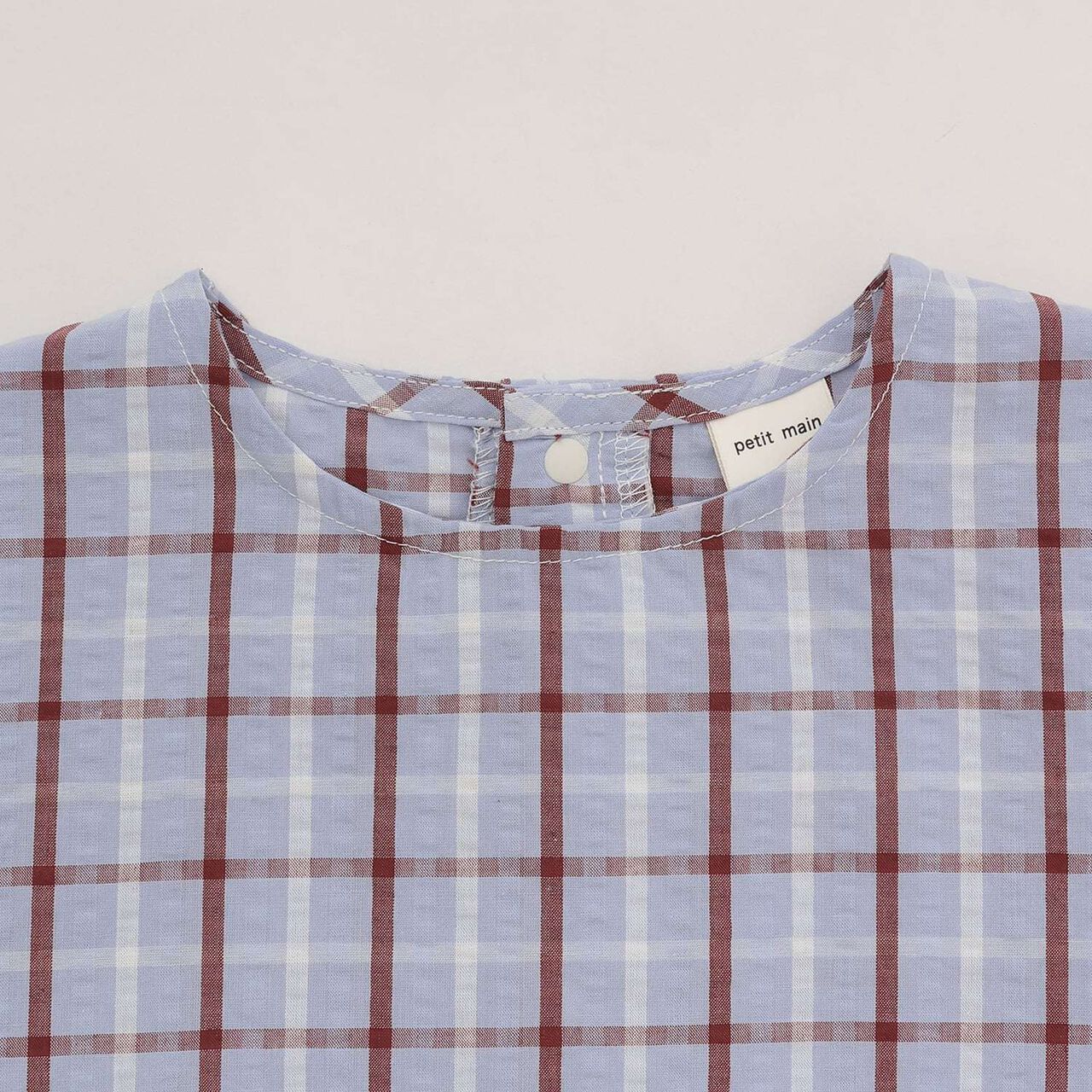 [Fujimoto Miki Collaboration] Boys Checkered Outfit Set,Pearl white, large image number 9