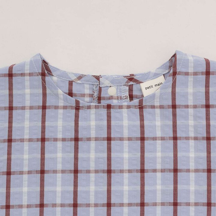 [Fujimoto Miki Collaboration] Boys Checkered Outfit Set,Pearl white, medium image number 9