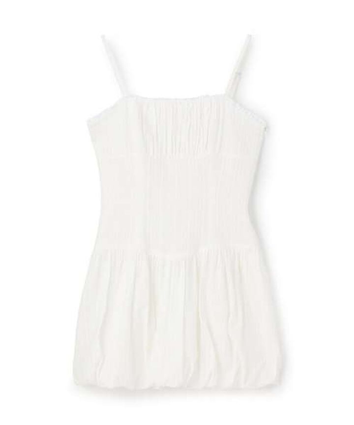 Balloon Mini Camisole Dress,Off white, medium image number 5