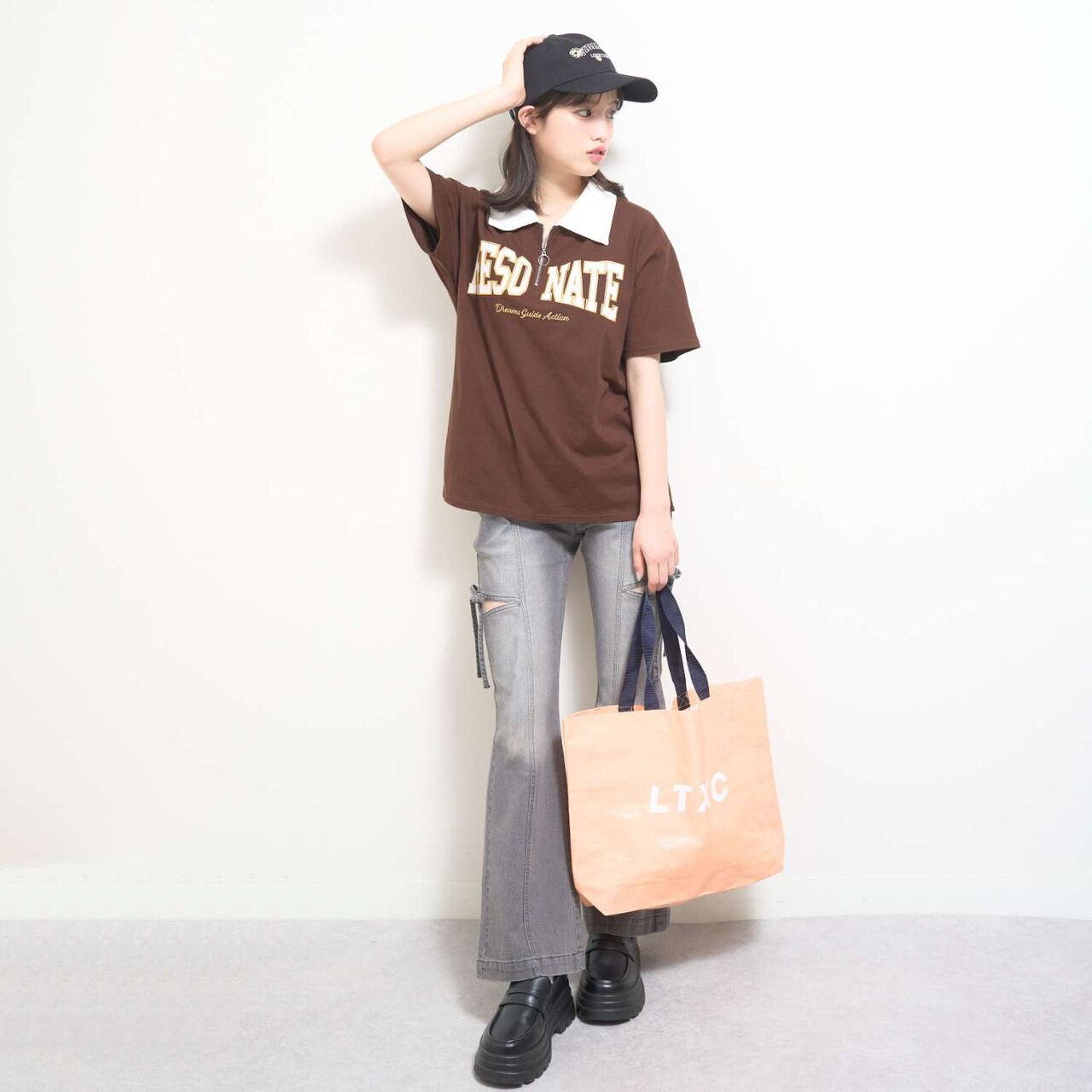 [LTXC] [GOOD PRICE] Bi-Color Eco Tote,Orange, large image number 5