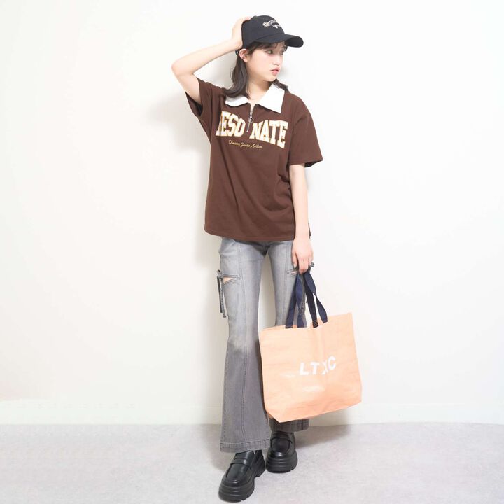 [LTXC] [GOOD PRICE] Bi-Color Eco Tote,Orange, medium image number 5