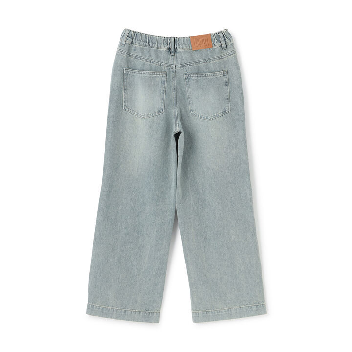 [LTXC] Lace Distressed Denim Wide Pants,Blue, medium image number 10