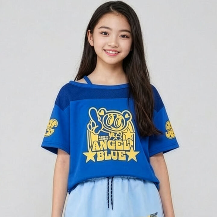 Angel Blue Mr. Nakamura Off-Shoulder Game Shirt,, medium