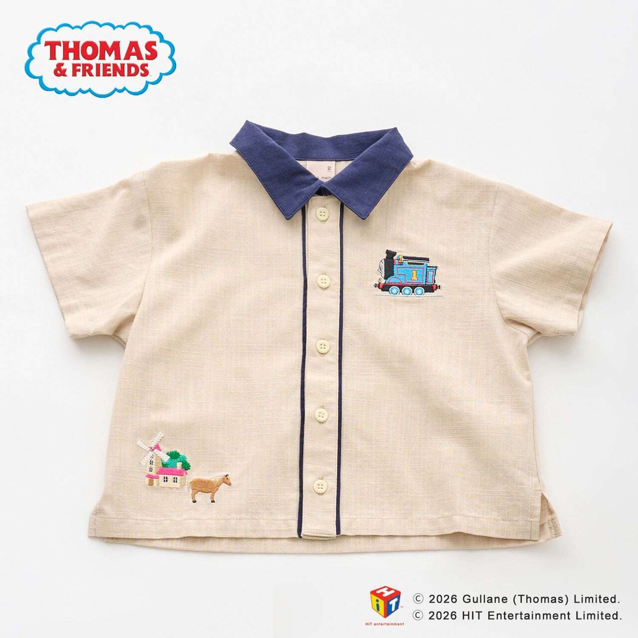 [Thomas the Tank Engine] Short-Sleeve Shirt,Pearl white, large image number 10