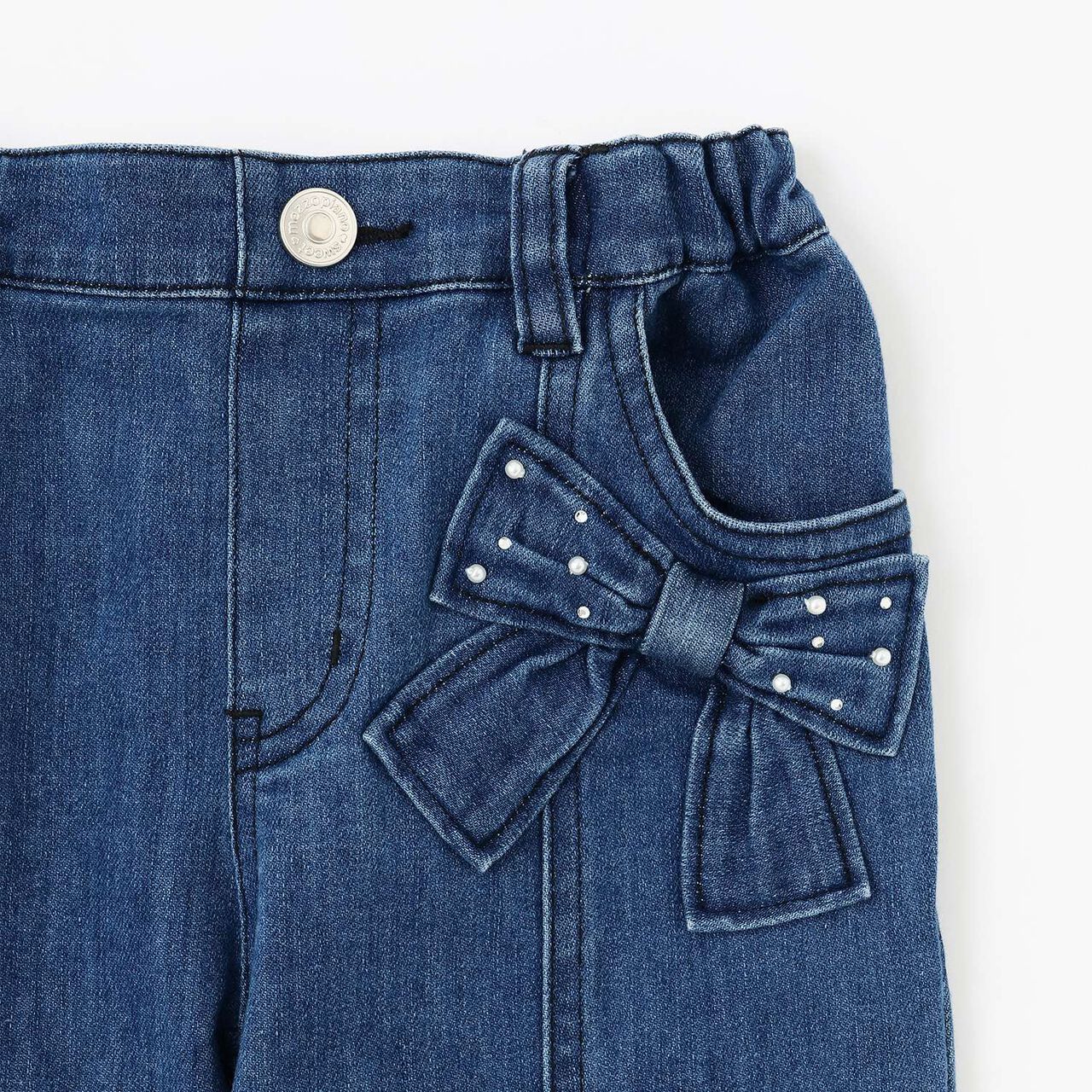 Style Up Flare Denim Long Pants,Blue, large image number 4