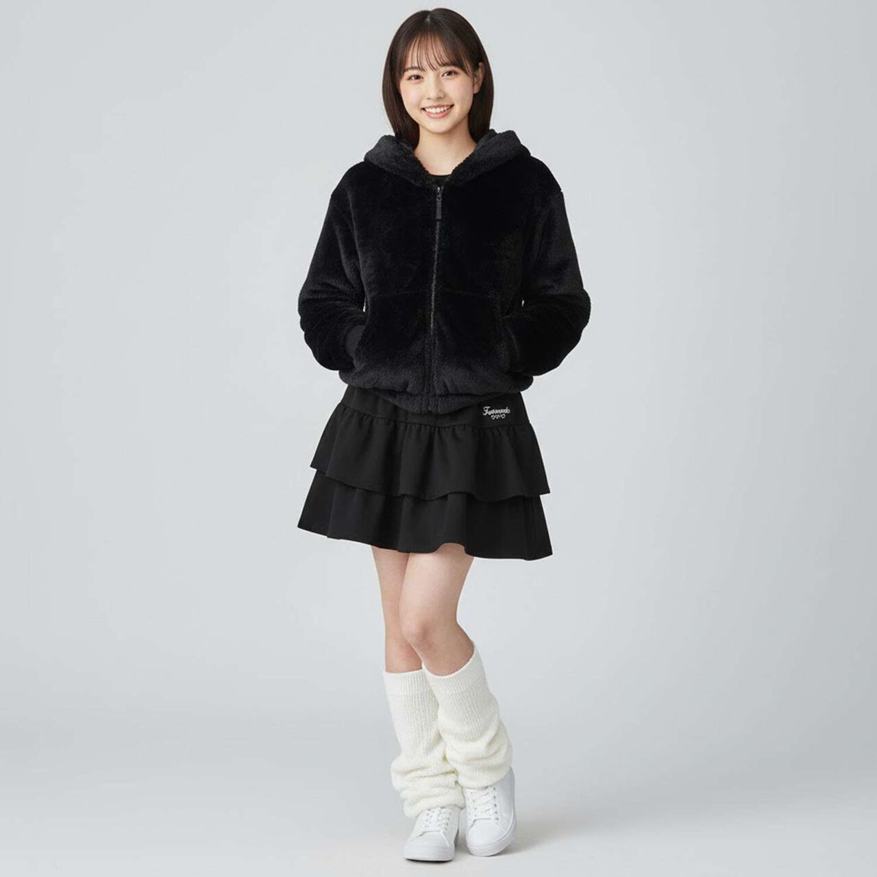 [Milky Coast] Cat Ear Fur Parka,Light gray, large image number 12