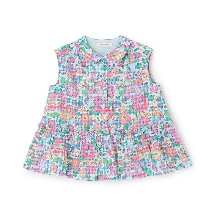 [Parent-Child Matching] Betsy Check Blouse,Blue, medium