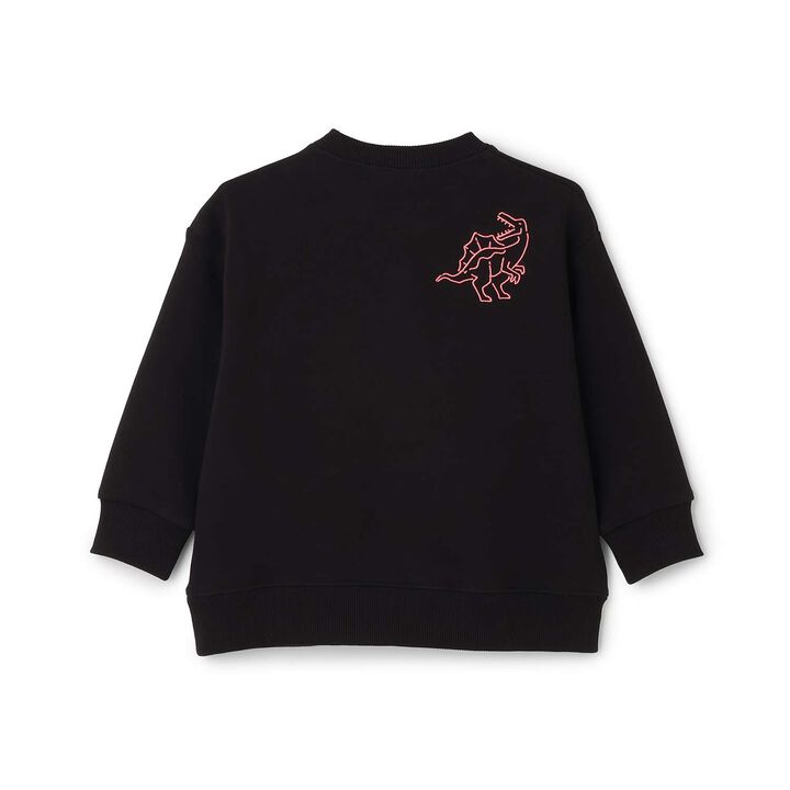 Dinosaur Embroidered Sweatshirt,Light beige, medium image number 4