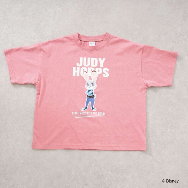 [Zootopia] Patch Embroidered Big Half T-Shirt,Green, medium image number 9