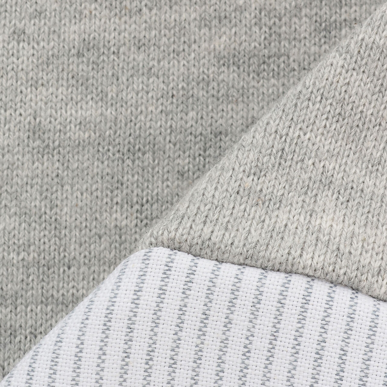 Chikawa Face Motif Long-Sleeve T-Shirt,Top gray, large image number 21