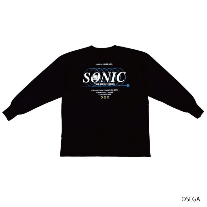 [Matching with Dad Outfit] Sonic Big Long Sleeve Tee,Black, medium image number 2
