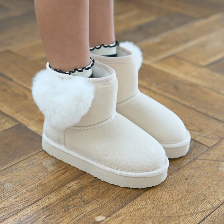 Heart-Embellished Sheepskin Boots,, medium