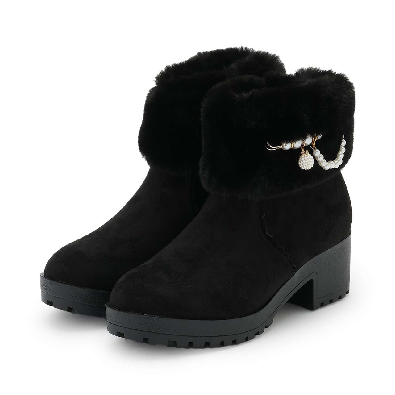 Short Boots with Pearl Accent,Beige, large image number 13