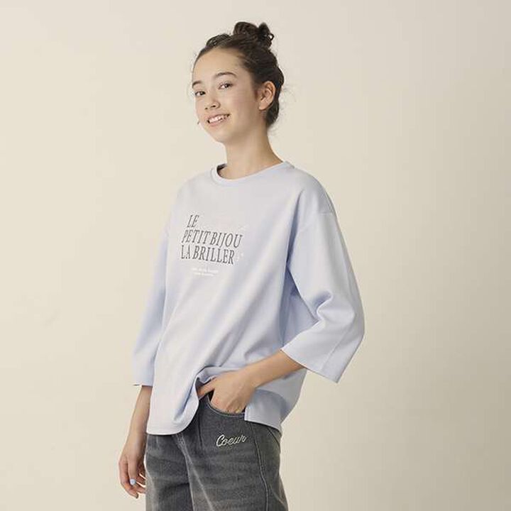 [GOOD PRICE] 6-Sleeve Logo T-Shirt,Cream, medium image number 14