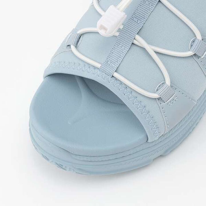 Drawstring Platform Sandals,Sax blue, medium image number 6