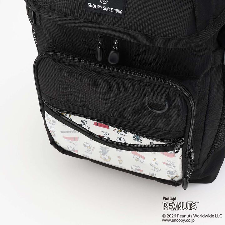 [PEANUTS] Bucket-Style Backpack (Approx. 24.5L),Black, medium image number 5