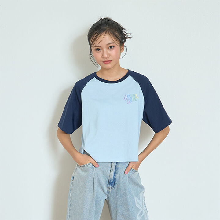 Heart Raglan 5/6 Sleeve T-Shirt,Off white, medium image number 10