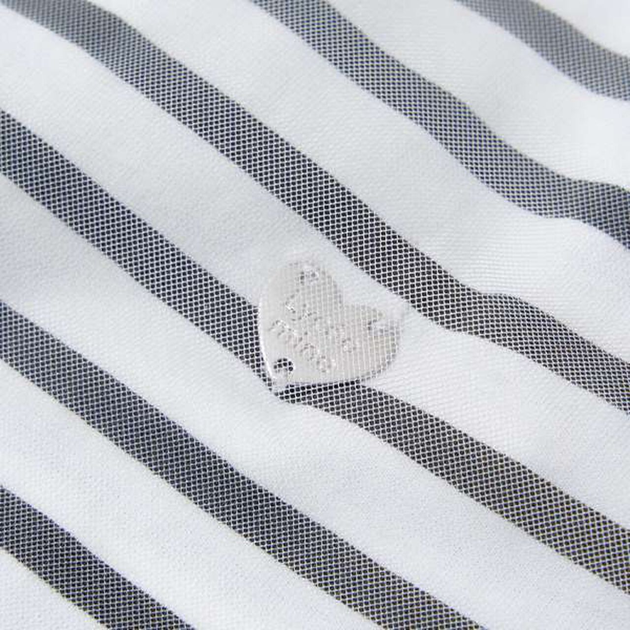 Soft Cotton Tulle Layered Stripe Boat Neck T-Shirt,Blue, large image number 17