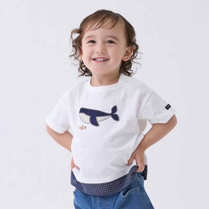 [Cool Touch] Marine Friends Appliqu&eacute; Short Sleeve T-Shirt,, medium