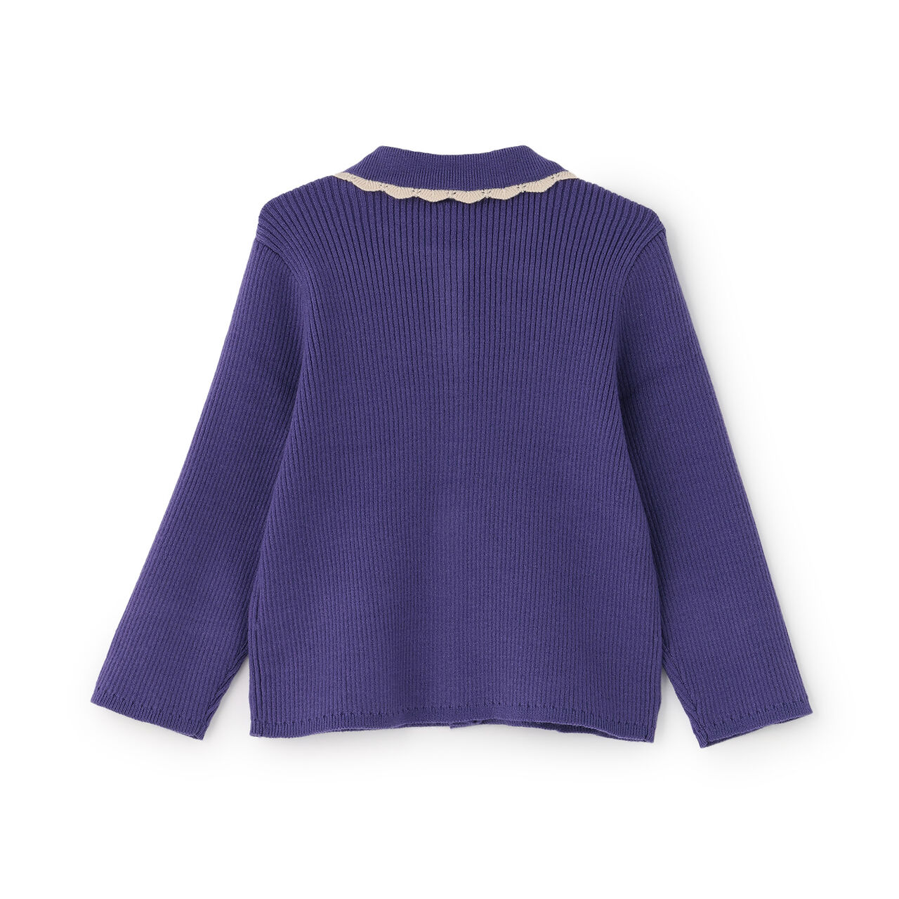 Link Collar Knit Cardigan,Top gray, large image number 8