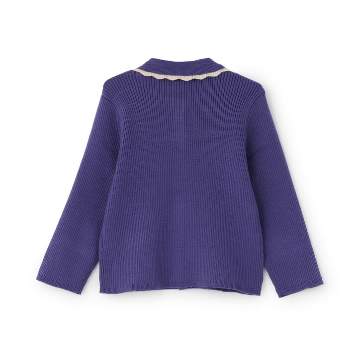 Link Collar Knit Cardigan,Top gray, medium image number 8