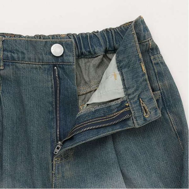 [LTXC] Tuck Half Denim Pants,Black, medium image number 4