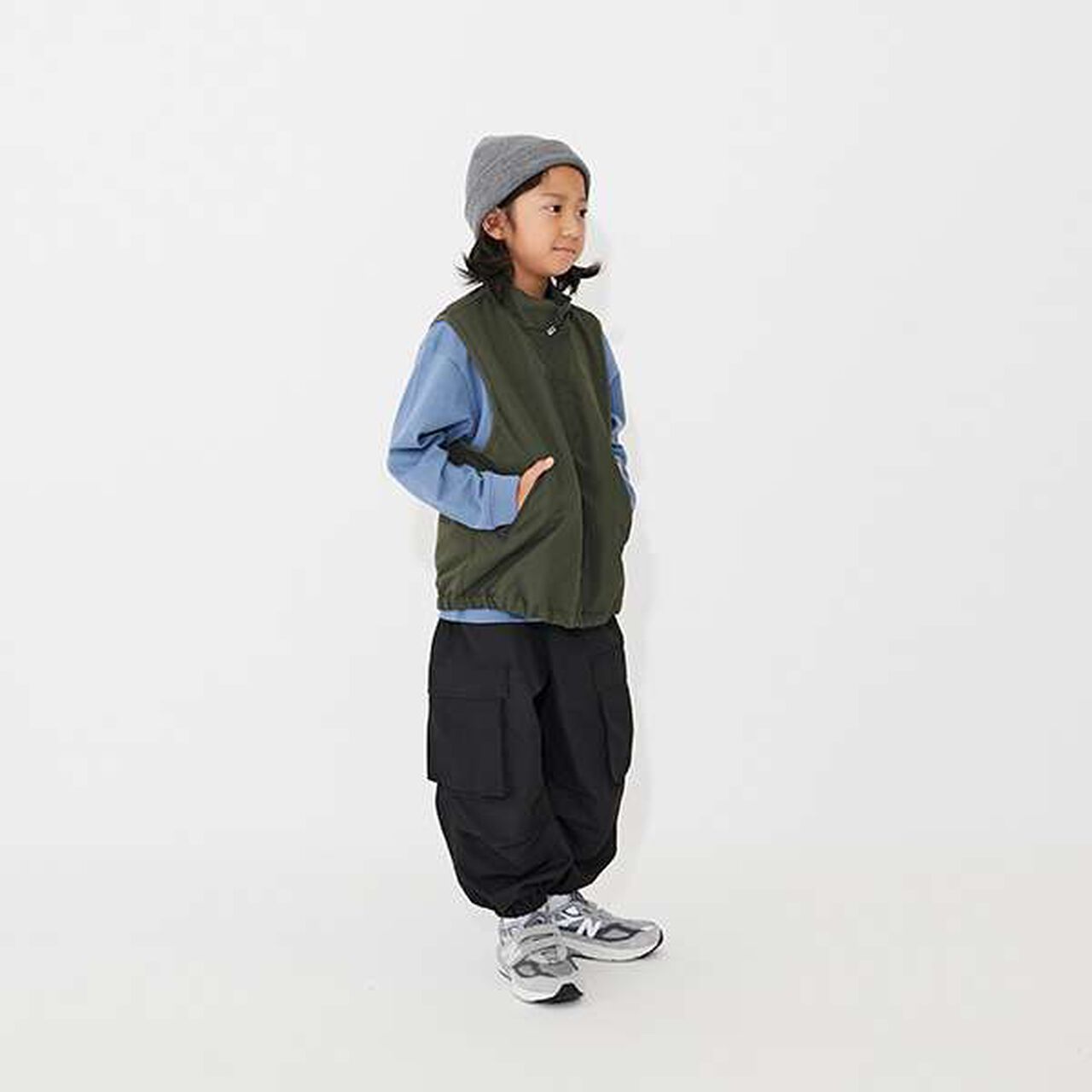 [SKIT0LY] Water-Repellent Zip-Up Vest,Khaki, large image number 10