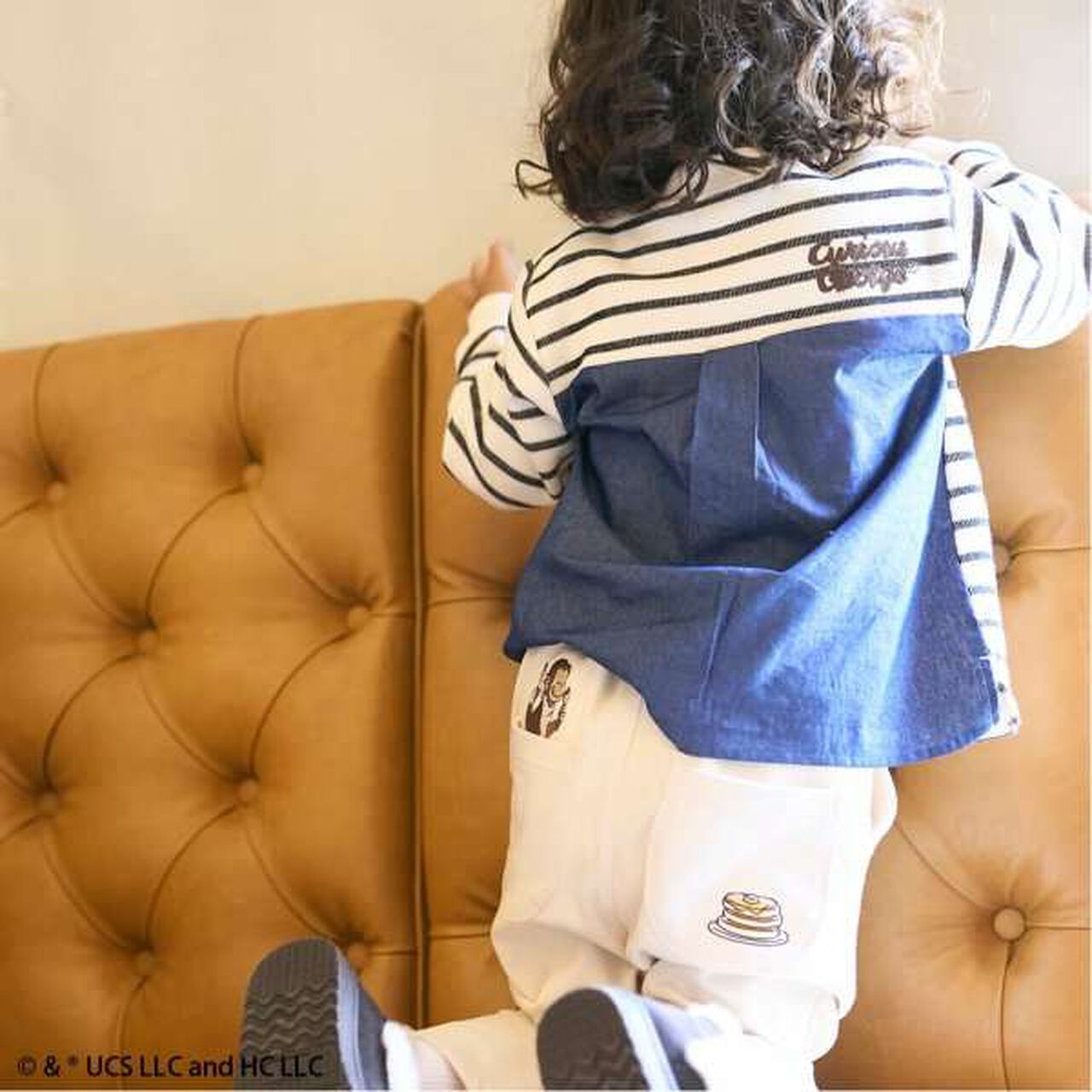 Curious George Embroidered Pants,Brown, large image number 14