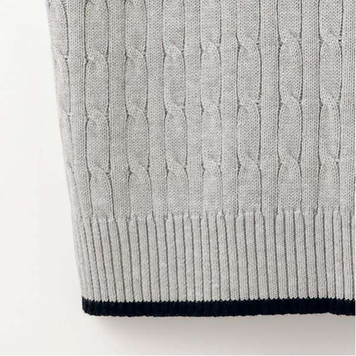 Washable Knit Graduation Vest,Light gray, medium image number 2