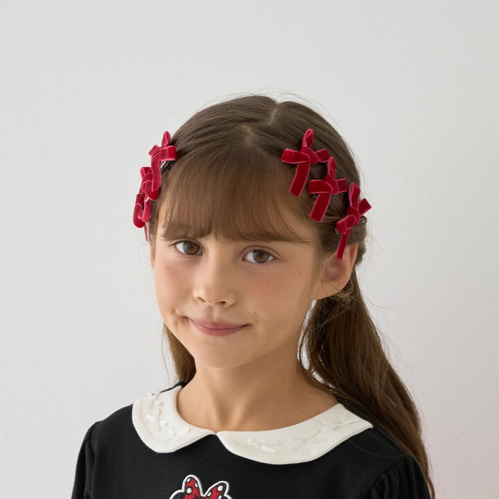 Velour Ribbon Mini Clip Set of 6,, medium